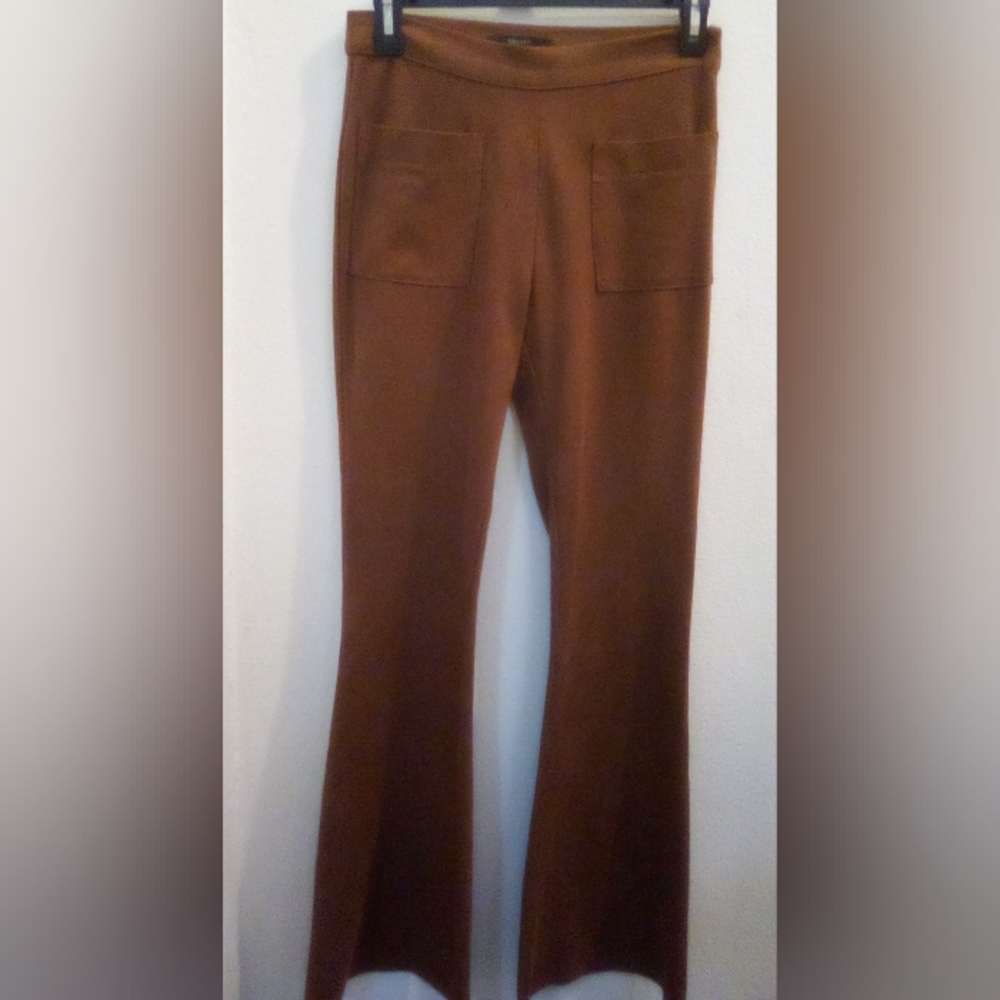 Forever 21  Faux Suede Flare Pants Size S Y2K - Picture 3 of 14